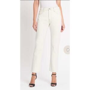 Frame le slouch low rise straight white jeans size 27